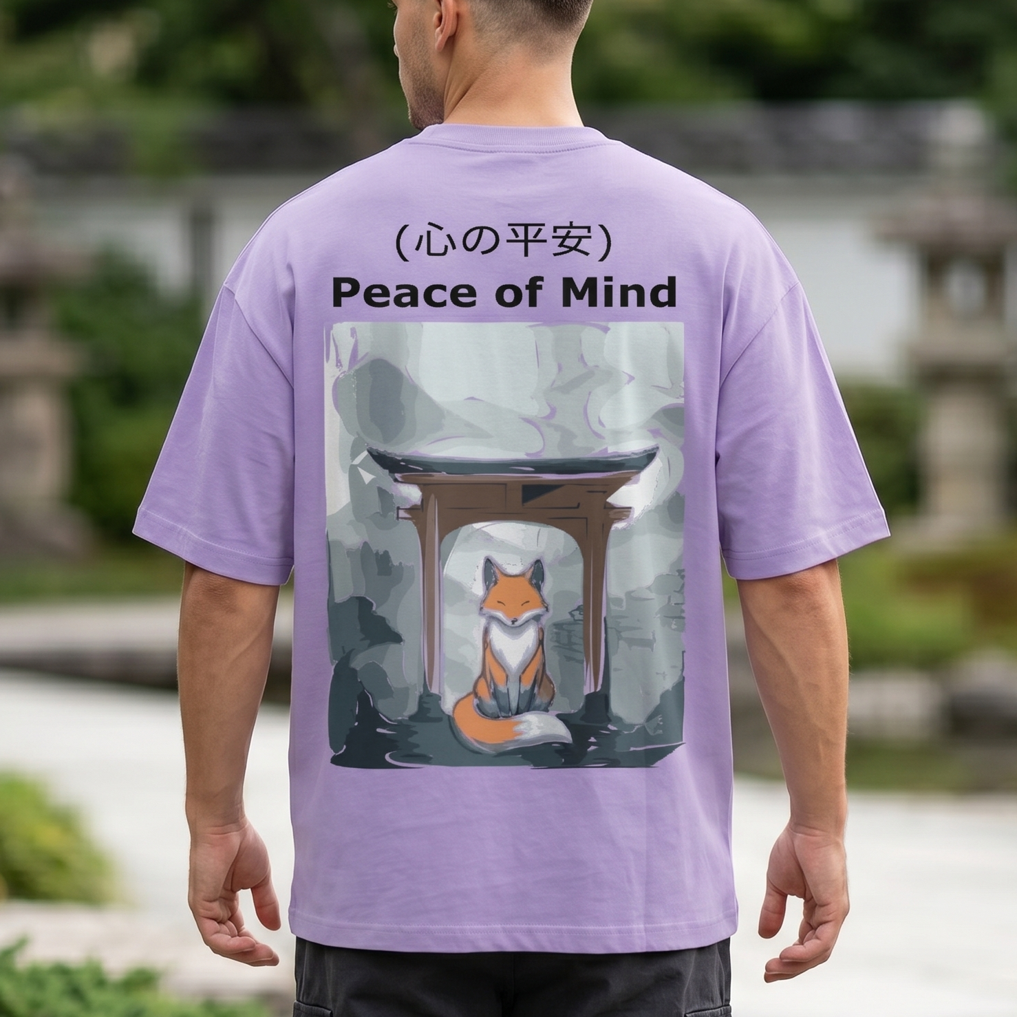 The Zen Kitsune: "Peace of Mind" Heavyweight Oversized Tee
